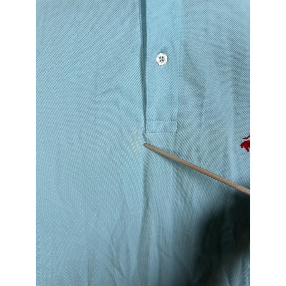 Brooks Brothers Polo Shirt Mens Large Light Blue Performance Pique Original Fit - Picture 6 of 8